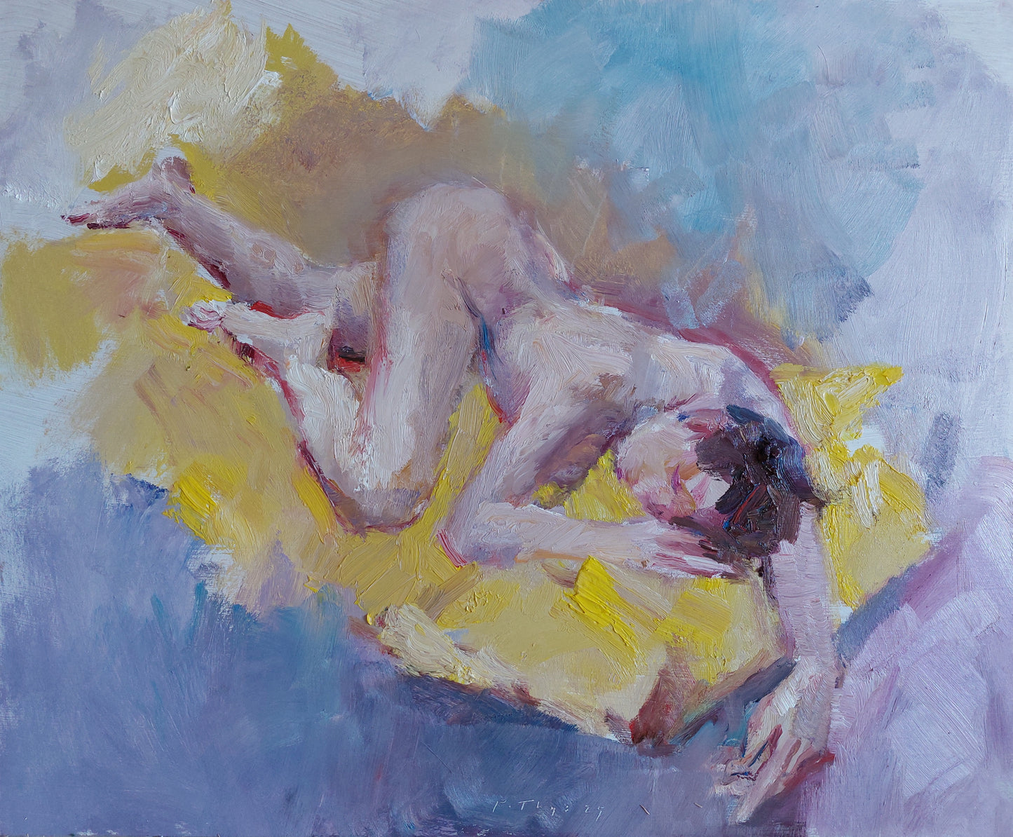 studies from life ‘Lying figure’ 2025
oil on board
50x61cm