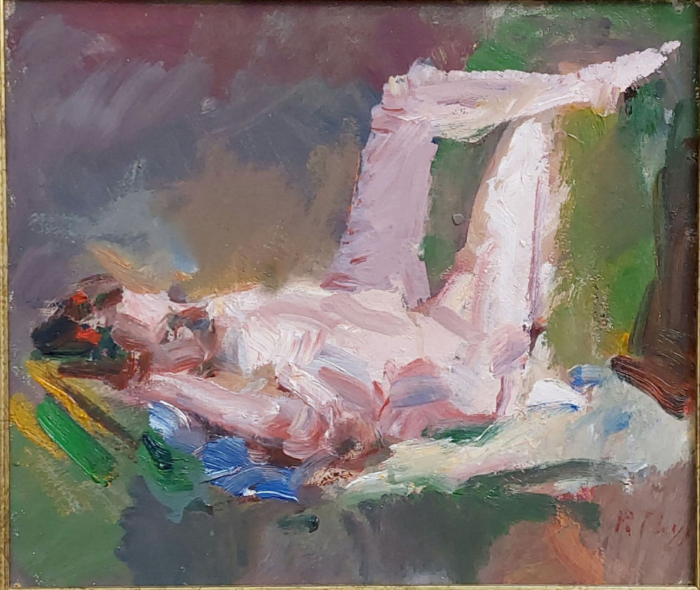 ‘Reclining figure’ 2008 oil on board 29x33cm
Framed 39x43cm