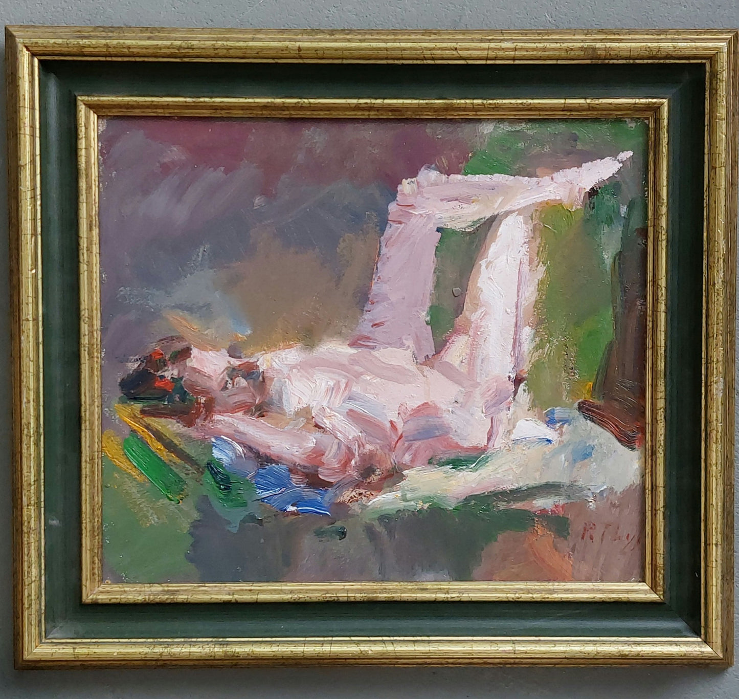 ‘Reclining figure’ 2008 oil on board 29x33cm
Framed 39x43cm