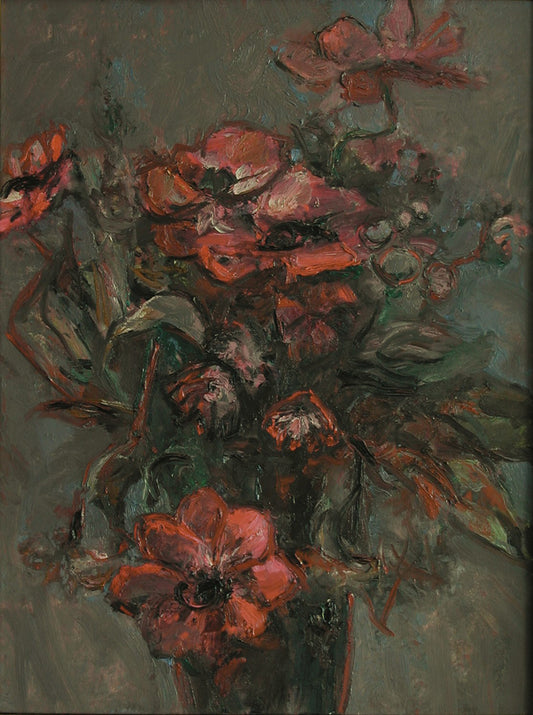 ‘Anemones and withered roses’ 2006 oil on linen 80x60cm