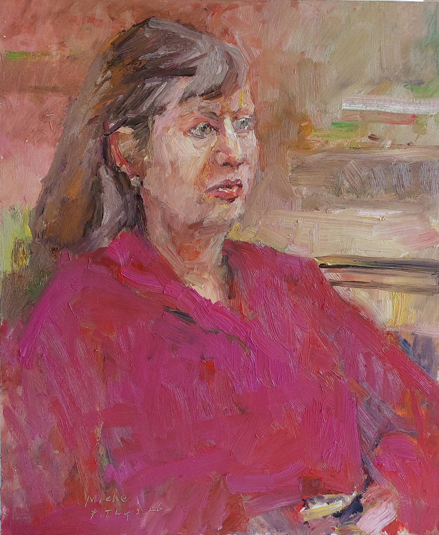‘Mieke’ 2026 oil on board 61x50cm