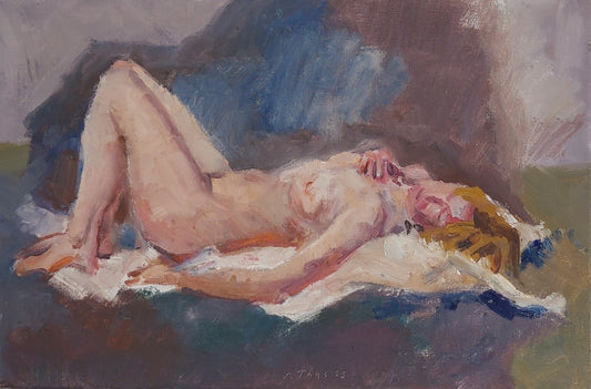 ‘Lying nude’ 2023 
oil on linen 40x60cm