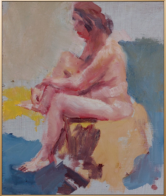 ‘Sitzender Akt’ 2024 oil on plywood 30x28cm