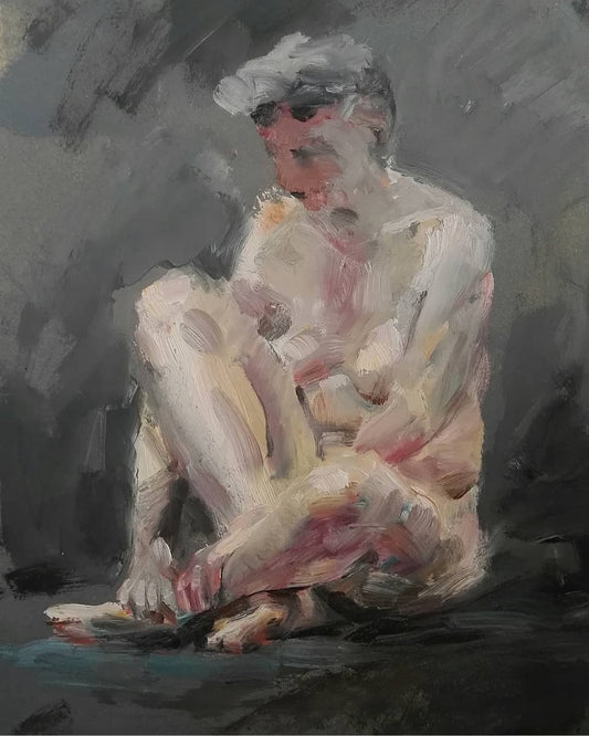 'Figure study' 2008 oil on board 51x37cm
