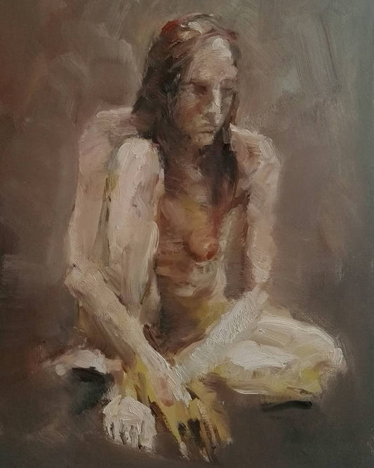 'Model study' 2009 oil on board 60x43cm