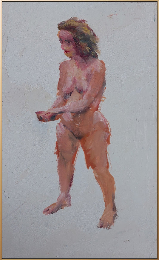 ‘Stehender Akt’ 2024 oil on plywood 50x30cm