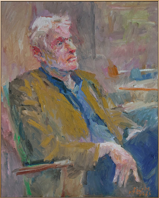 ‘The author Paul Meeuws’ 2026 oil on board 61x50cm