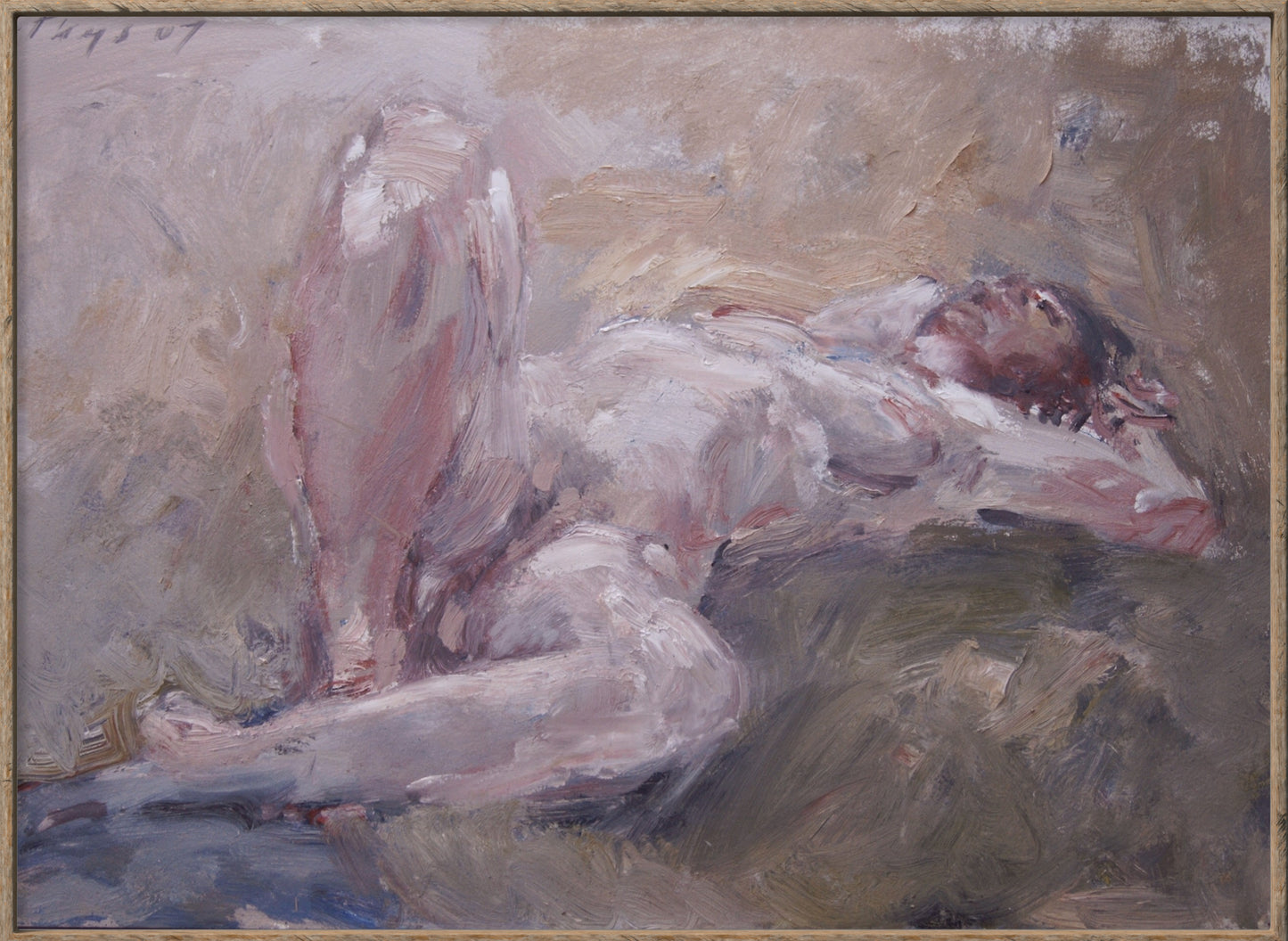 ‘Woman Lying’ 2007 oil on board 50x61cm