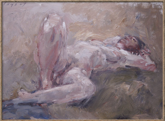 ‘Woman Lying’ 2007 oil on board 50x61cm