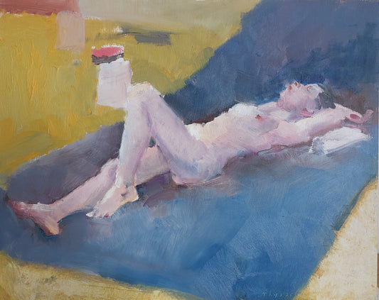 ‘Lying figure’ 2025
oil on board 
40x50cm