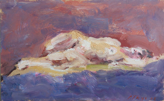 ‘Reclining Figure’ 2008 oil on board 
20x32,5cm