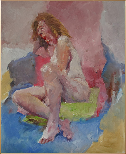 ‘Sitting Woman’ 2026
oil on board 
61x50cm