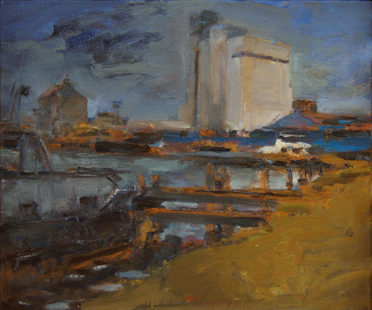 ‘Harbor sight’ 2005 oil on linen 45x60cm