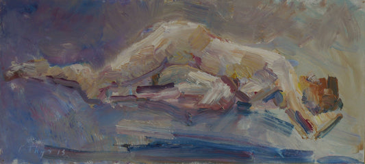 ‘Model study’ 2013 oil on board 16,5x37cm