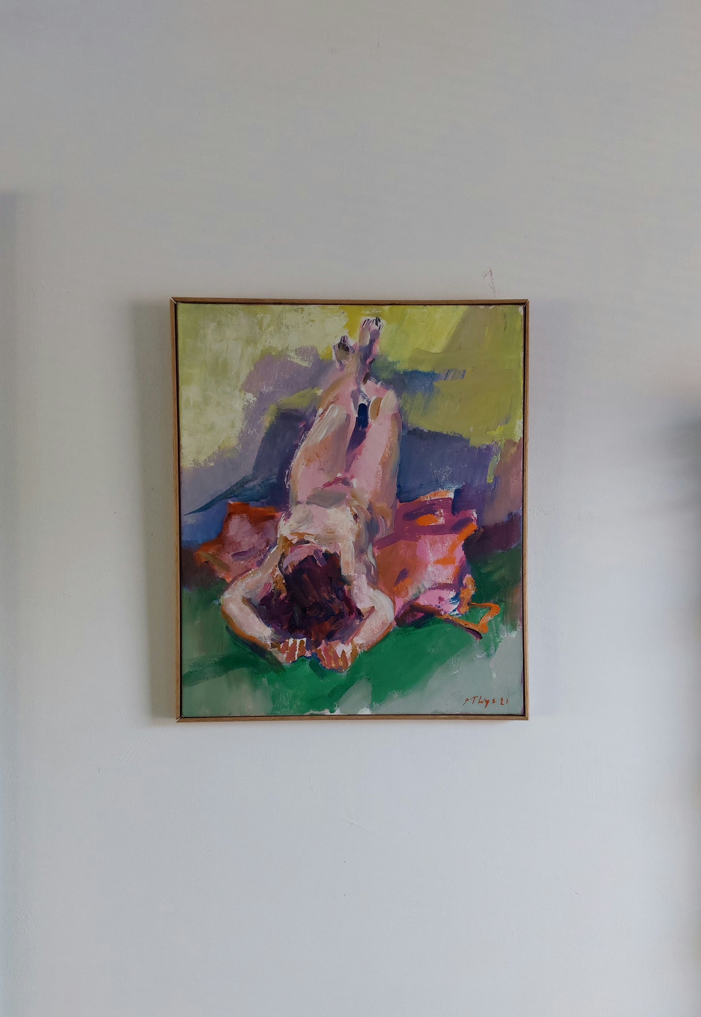 ‘Reclining Figure’ 2021 acrylic, oil on canvas
60x50cm