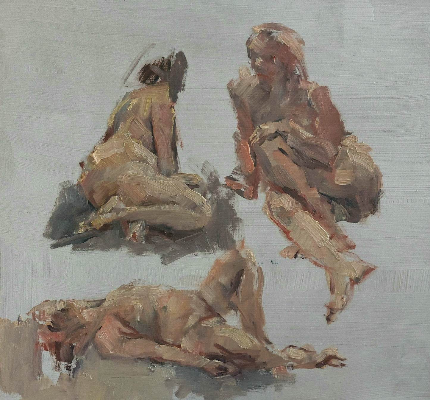 ‘Figure studies’ 2010
oil on board 
50x61cm