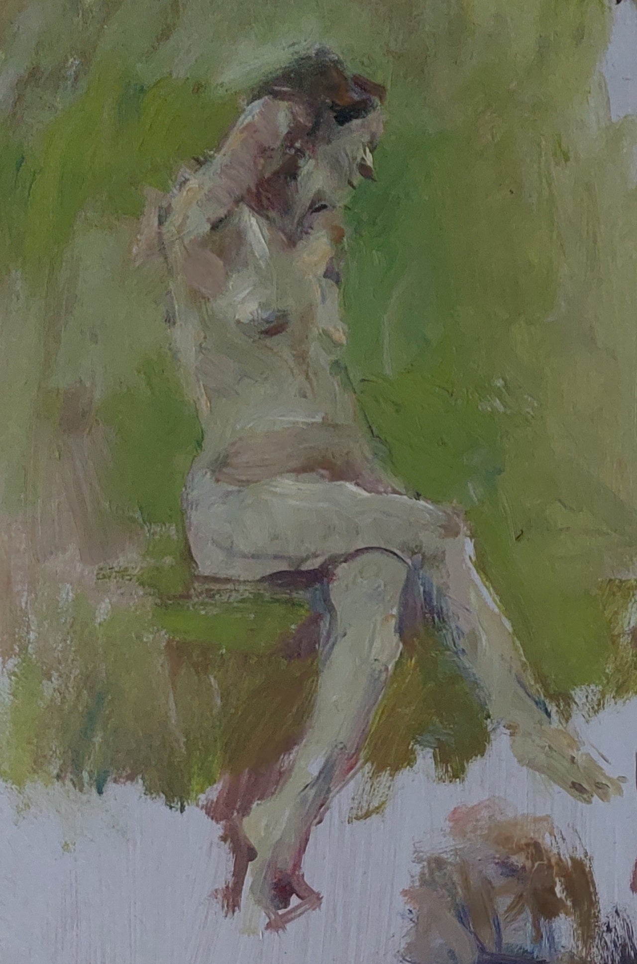 ‘Sitting Nude’ 2012 oil on board 38x24cm