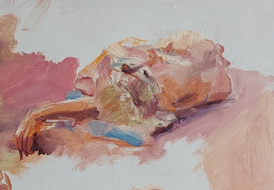 ‘Lying Figure’ 2016 oil on board 22x40cm