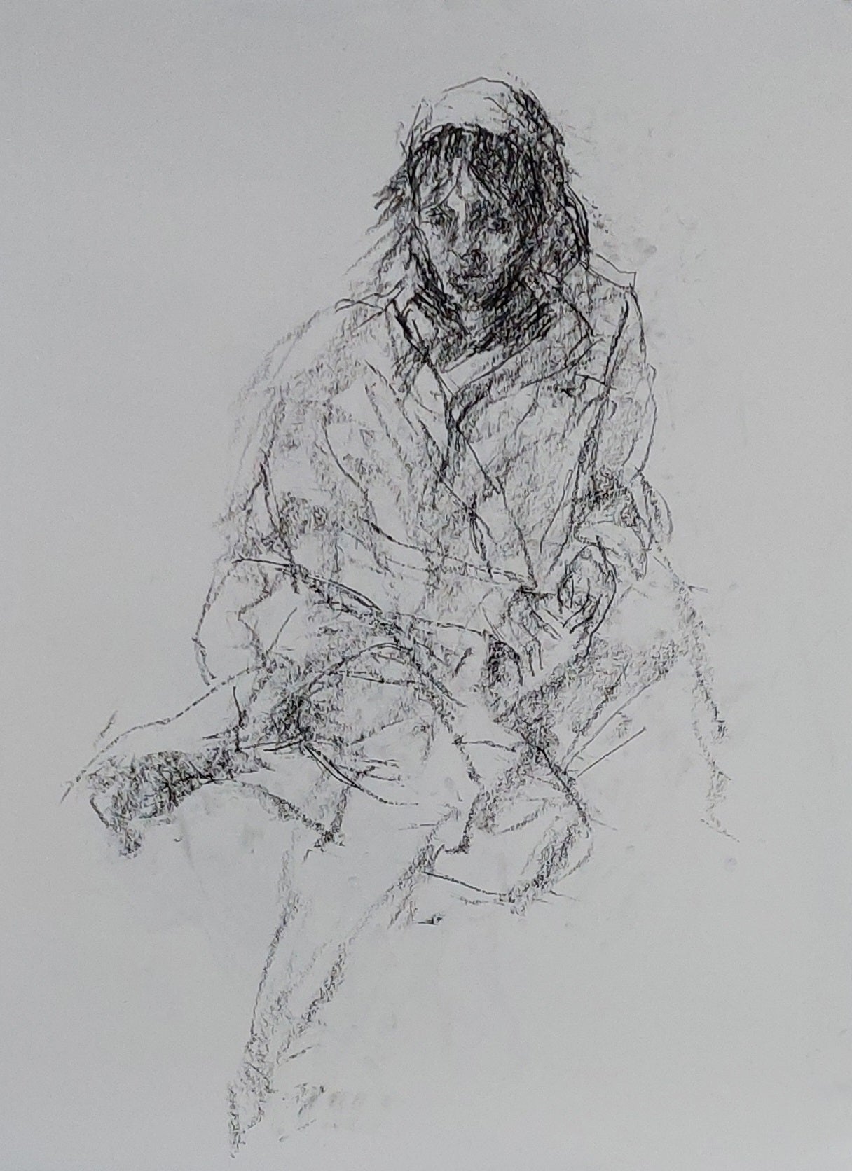 'Portrait study' 2022
siberian charcoal on paper 65x50cm