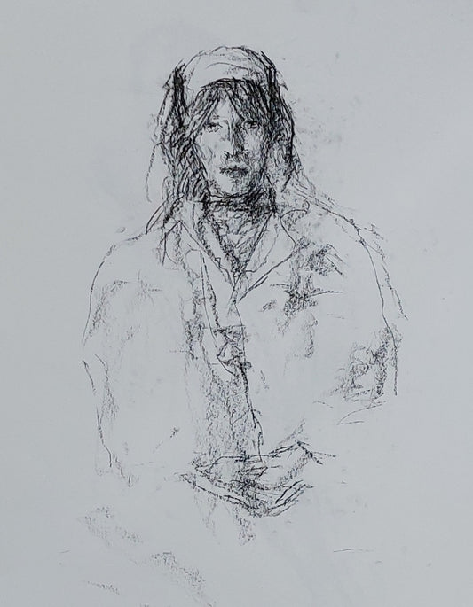 'Portrait study' 2022
siberian charcoal on paper 65x50cm