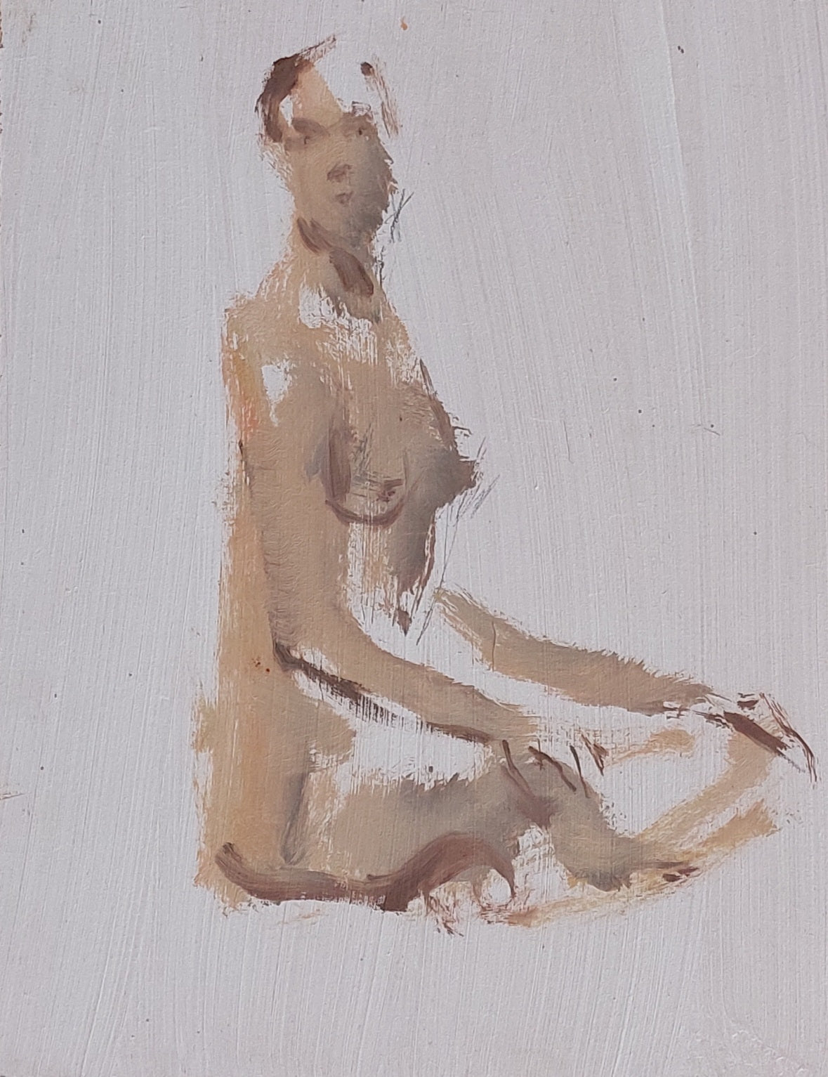 ‘Sitting Figure study’ 2009 oil on linen 28x21,5cm