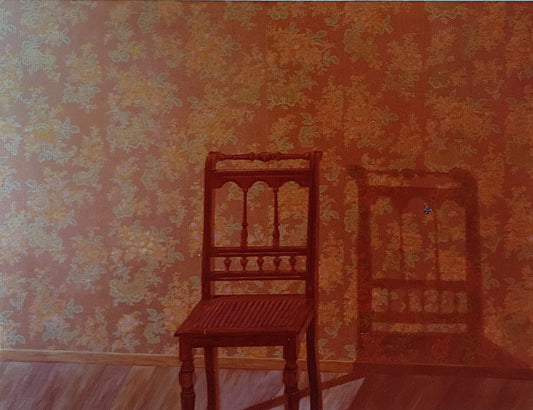 'Interior with chair’ 1976 oil on linen 150x180cm