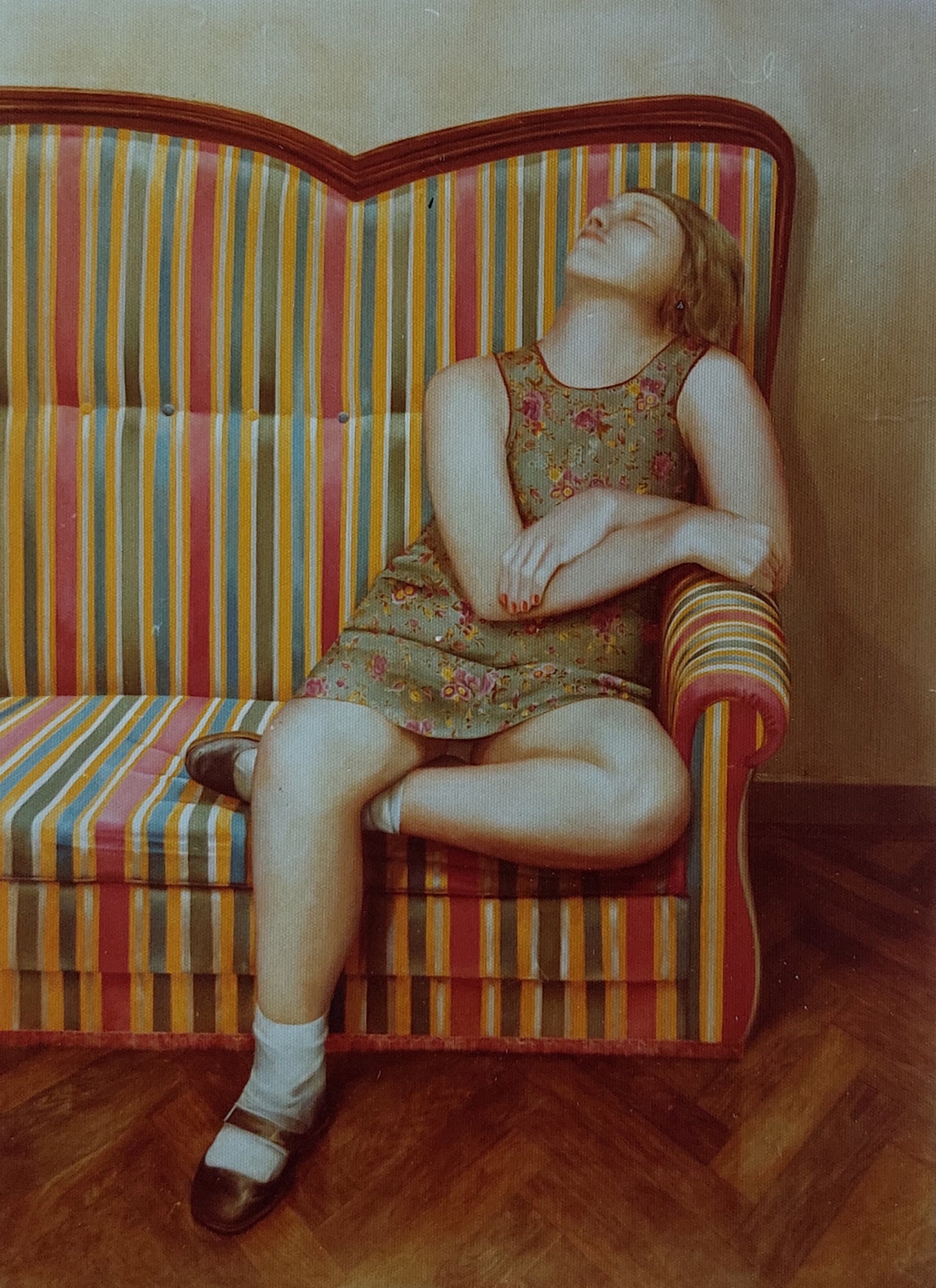 'Girl on sofa’ 1976 oil on linen 180x150cm
