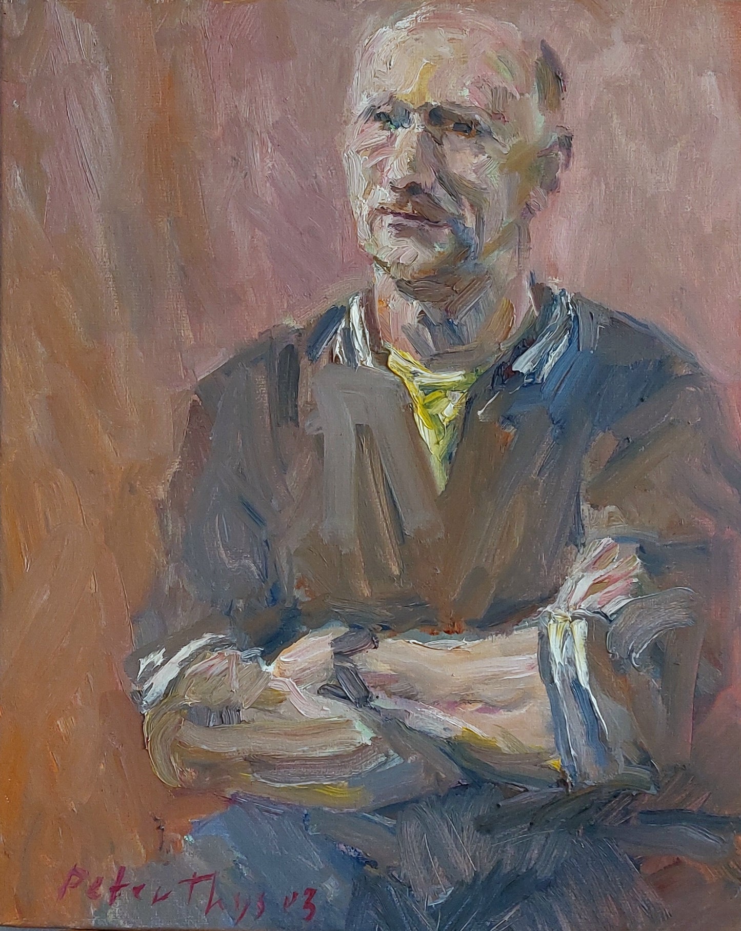 Jos Linssen portrait 2003 oil on linen 50x40cm
