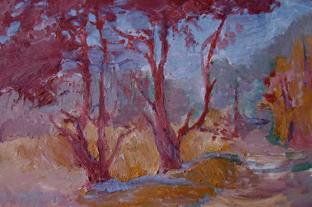 ‘Forest edge’ 2006 oil on board 33x49cm