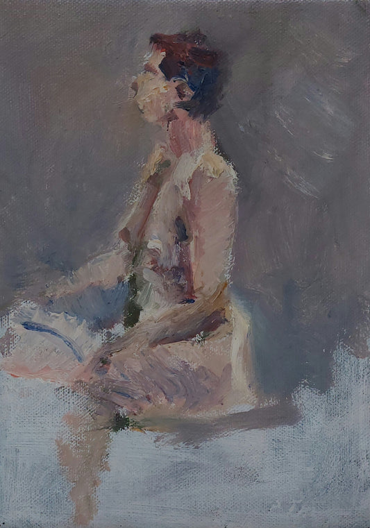 ‘Sitting Figure study’ 2009 oil on linen30,5x22cm