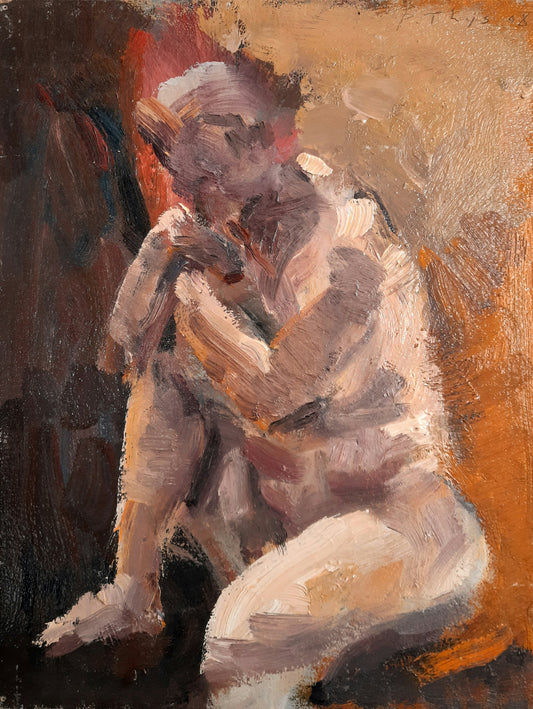 ‘Sitting woman’ 2006 oil on board 55x36cm