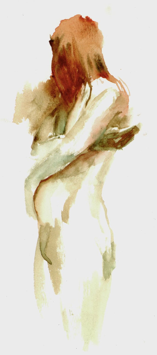 'Standing figure' 2005 aquarel on paper 29x20cm