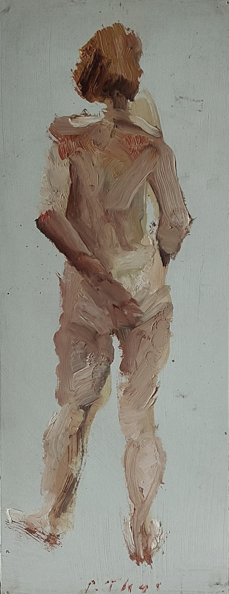 ‘Figurestudy’ 2007 
oil on board 
51x20cm