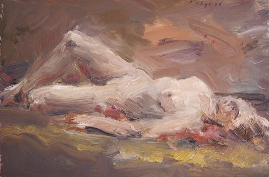 ‘Lying Figure’ 2006 oil on board 21x35cm