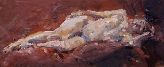 ‘Model study’ 2007 oil on board 14,3x25,5cm