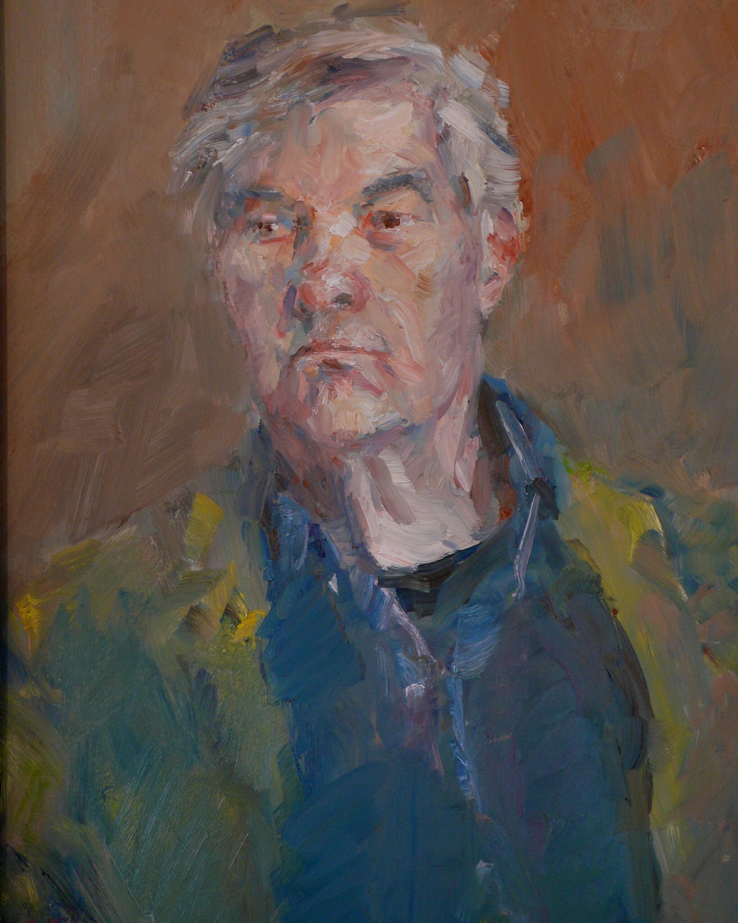 Henk Brunekreef portrait oil on board 