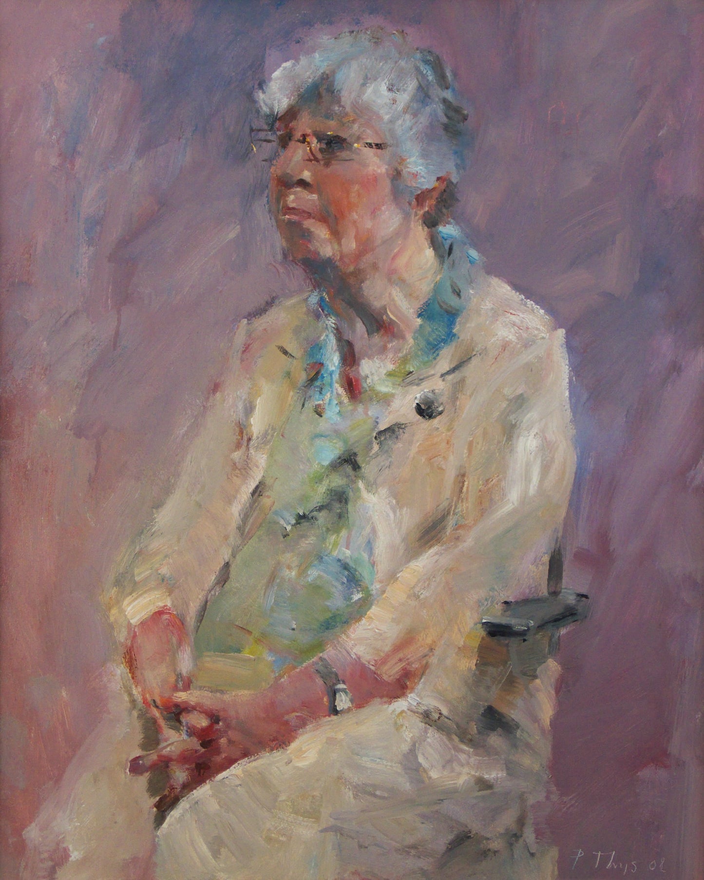 ‘Portrait of a Lady in Yellow’ 2008 oil on board 73x58,5cm