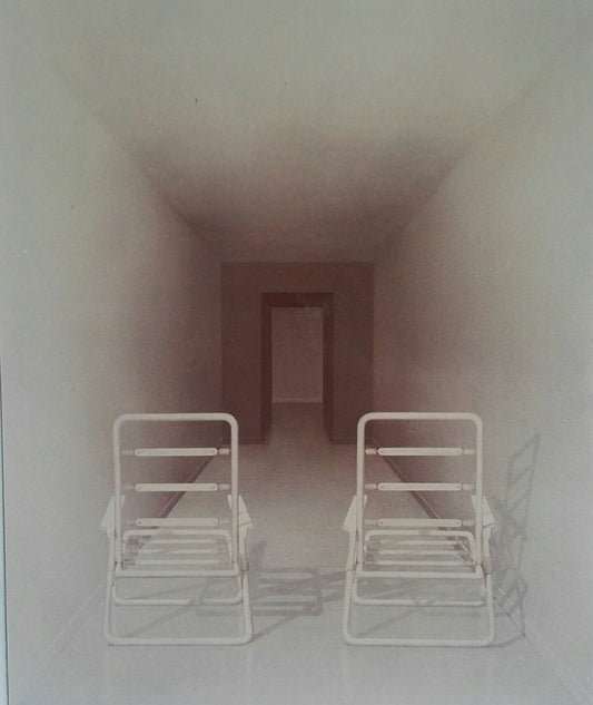 ‘Interior with seats’ 1978 oil on linen 180x150cm