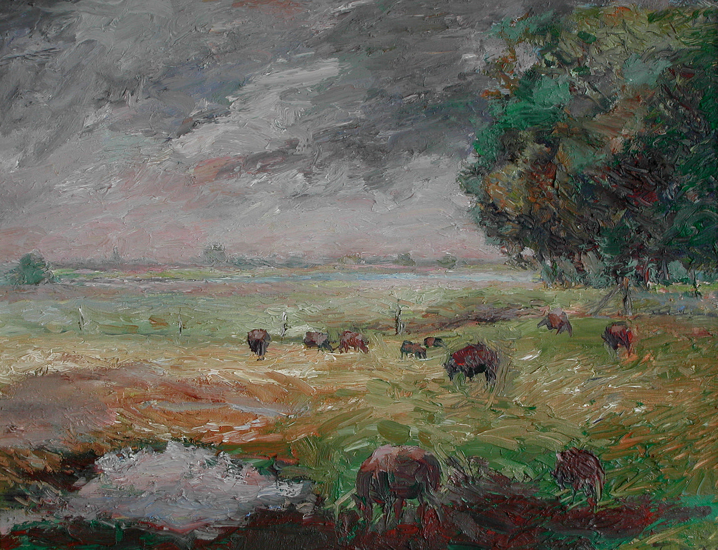 ‘Landscape with sheep’ 2003 oil on linen 40x50cm