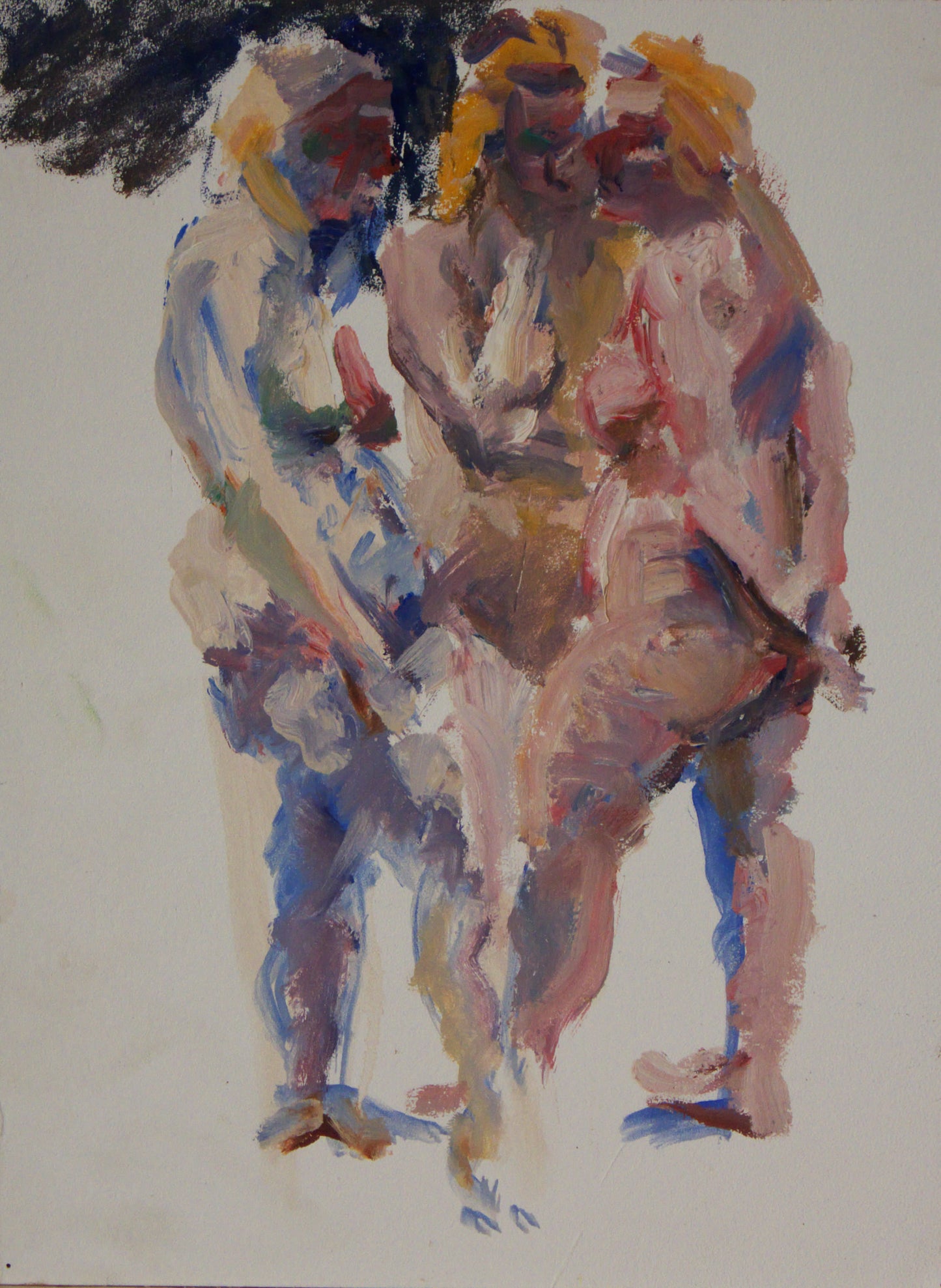 ‘Two standing figures’ 2007 oil on plywood 61x20cm