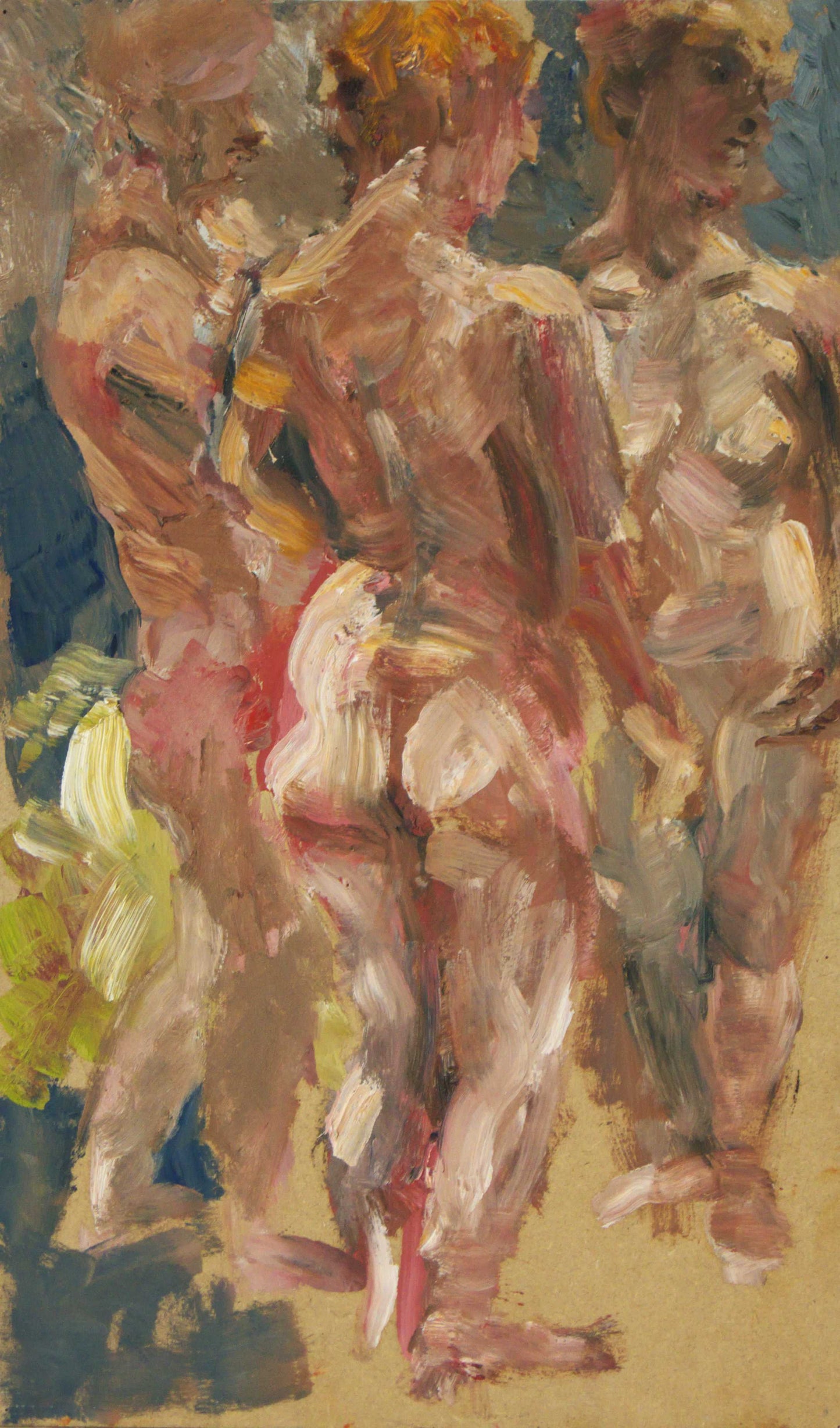 ‘Two standing figures’ 2007 oil on plywood 61x20cm