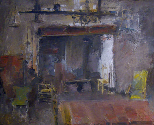 ‘Interior Cantal Fireplace’ 2010 oil on board 50x61cm