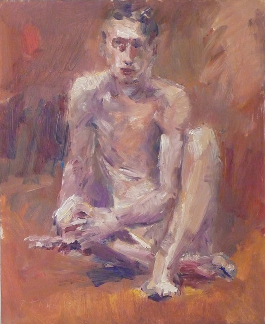 ‘Kickboxer’ 2013 oil on board 61x50cm