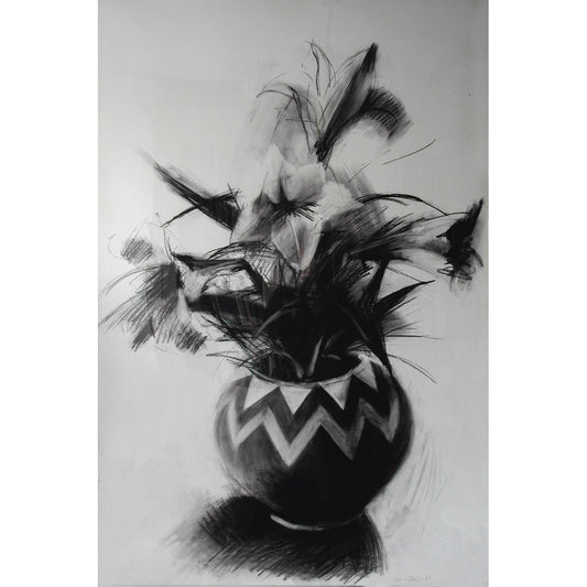‘Lilies’ 1983 siberian charcoal on paper 130x100cm