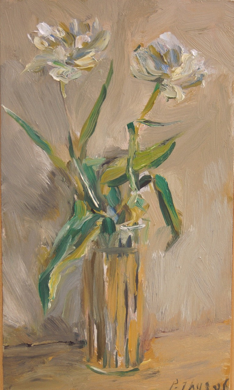 ‘Withered tulips’ 2006 oil on board 32x19cm