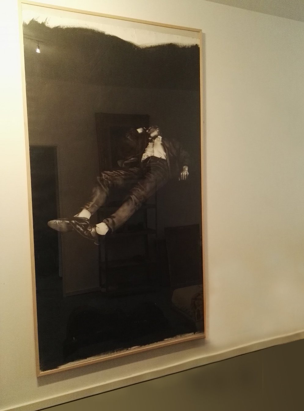 ‘Self-portrait’ 1986 casein on gessoed paper 285x150cm